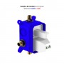 Miscelatore monocomando ad incasso doccia a parete 3 vie con deviatore a vitone sistema install box serie Jazz Decor