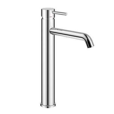 Miscelatore monocomando alto Jazz Art per lavabo in nickel spazzolato installazione rapida