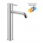 Miscelatore monocomando alto Jazz Art per lavabo in nickel spazzolato installazione rapida