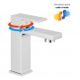 Miscelatore monocomando per lavabo in ottone con cartuccia da mm 25 piletta da 1.1/4 serie Town