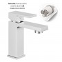 Miscelatore monocomando per lavabo in ottone con cartuccia da mm 25 piletta da 1.1/4 serie Town