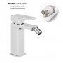 Miscelatore monocomando per bidet in ottone serie TOWN con cartuccia da mm 25 piletta da 1.1/4