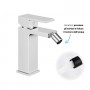 Miscelatore monocomando per bidet in ottone serie TOWN con cartuccia da mm 25 piletta da 1.1/4