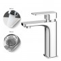 Miscelatore monocomando cm 25 per lavabo canna alta in ottone serie Cross con cartuccia da mm 35