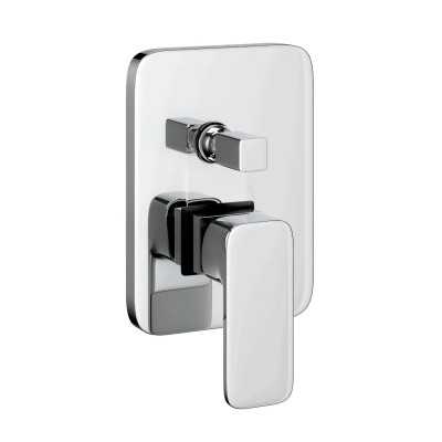 Miscelatore monocomando ad incasso doccia con deviatore 2 vie cromo lucido con sistema install box serie Cross
