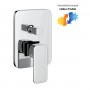 Miscelatore monocomando ad incasso doccia con deviatore 2 vie cromo lucido con sistema install box serie Cross