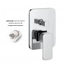 Miscelatore monocomando ad incasso doccia con deviatore 2 vie cromo lucido con sistema install box serie Cross
