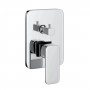 Miscelatore monocomando ad incasso doccia a parete 3 vie con deviatore a vitone sistema install box serie Cross
