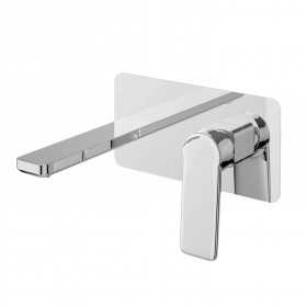 Miscelatore Atlantic monocomando a due fori ad incasso a parete per lavabo con sistema install box