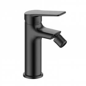 Miscelatore monocomando per bidet in ottone serie Atlantic con piletta click clack nero opaco