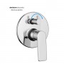 Miscelatore incasso doccia monocomando a parete 4 vie con deviatore a vitone sistema install box serie Atlantic