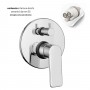 Miscelatore incasso doccia monocomando a parete 4 vie con deviatore a vitone sistema install box serie Atlantic