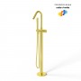 Dublino Gruppo Vasca a Pavimento Free Standing Ottone Finitura Oro lucido PVD