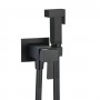 Idroscopino Alvin Mix WC bidet bagno quadro con rubinetto miscelatore nero opaco con Install Box