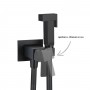 Idroscopino Alvin Mix WC bidet bagno quadro con rubinetto miscelatore nero opaco con Install Box