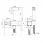 Idroscopino Alvin Mix WC bidet bagno quadro con rubinetto miscelatore nero opaco con Install Box