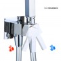 Idroscopino Alvin Mix WC bidet bagno quadro con rubinetto miscelatore cromo lucido con Install Box