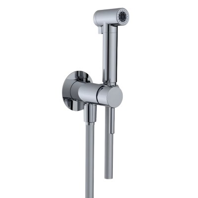 Idroscopino Ian Mix WC bidet bagno tondo con rubinetto miscelatore cromo lucido con Install Box