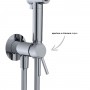 Idroscopino Ian Mix WC bidet bagno tondo con rubinetto miscelatore cromo lucido con Install Box