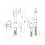 Idroscopino Ian Mix WC bidet bagno tondo con rubinetto miscelatore nero opaco con Install Box