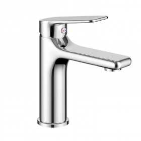 Miscelatore monocomando Atlantic per lavabo installazione in ottone con piletta click clack cromo lucido