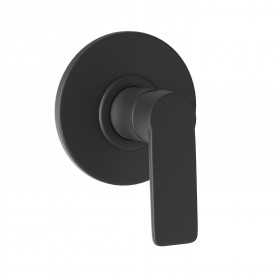 Miscelatore monocomando ad incasso doccia a parete 1 via serie Atlantic nero opaco