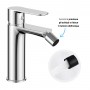 Miscelatore monocomando per bidet cromo lucido serie POP con piletta