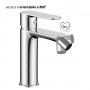 Miscelatore monocomando per bidet cromo lucido serie POP con piletta