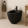 Bidet in Ceramica a Pavimento Colore Nero Opaco serie Bloom