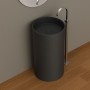 Lavabo Tondo Free Standing Isto in Art Stone Colore Nero Opaco Lullaby 