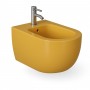 Bloom Bidet Ceramica Sospeso Scarico a Parete Miele Lucido