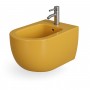 Bloom Bidet Ceramica Sospeso Scarico a Parete Miele Lucido