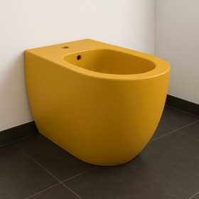 Bidet Ceramica a Pavimento Colore Miele Lucido Bloom