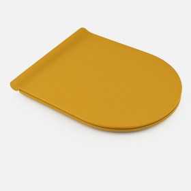 Sedile WC slim chiusura soft miele lucido serie Bloom
