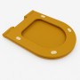 Sedile WC slim chiusura soft miele lucido serie Bloom