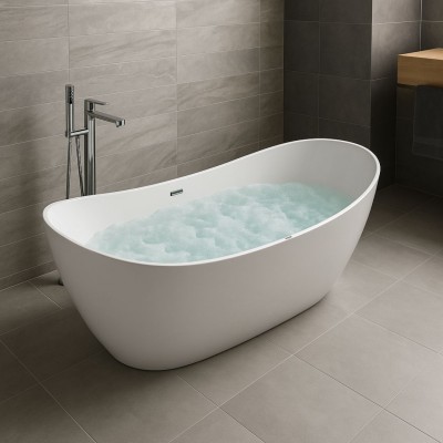Zanzibar Air Vasca freestanding idromassaggio acrilico idro air jet e luce LED