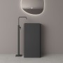 Lavabo Quadrato Free Standing Zuri in Art Stone Colore Nero Opaco Lullaby
