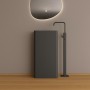 Lavabo Quadrato Free Standing Zuri in Art Stone Colore Nero Opaco Lullaby