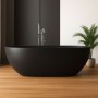 Vasca Free Standing Hulhule in Art Stone Colore Nero Opaco Lullaby