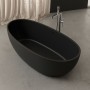 Vasca Free Standing Hulhule in Art Stone Colore Nero Opaco Lullaby