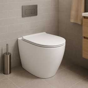 Vaso Ceramica a Pavimento Senza Brida Colore Bianco Opaco Bloom