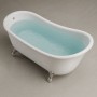 Vasca free Standing Creta in Acrilico Bianco Lucido con Piedini Cromo Lullaby 