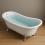 Vasca free Standing Creta in Acrilico Bianco Lucido con Piedini Cromo Lullaby 