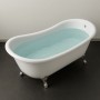 Vasca free Standing Creta in Acrilico Bianco Lucido con Piedini Cromo Lullaby 