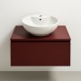 Nora Lavabo Appoggio Ceramica Tondo Bianco Lucido 46x46x17 cm 
