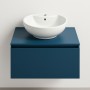 Nora Lavabo Appoggio Ceramica Tondo Bianco Lucido 46x46x17 cm 