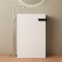 Lavabo Rettangolare Free Standing Bajo in Art Stone Colore Bianco Opaco Lullaby 