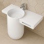 Consolle e Lavabo Free Standing Palmyra in Art Stone Colore Bianco Opaco Lullaby 