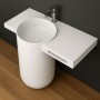 Consolle e Lavabo Free Standing Palmyra in Art Stone Colore Bianco Opaco Lullaby 
