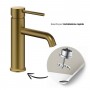 Miscelatore monocomando Jazz per lavabo oro matt installazione rapida